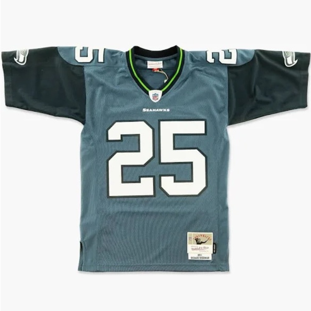 Mitchell & Ness Blue Seahawks Jersey #25